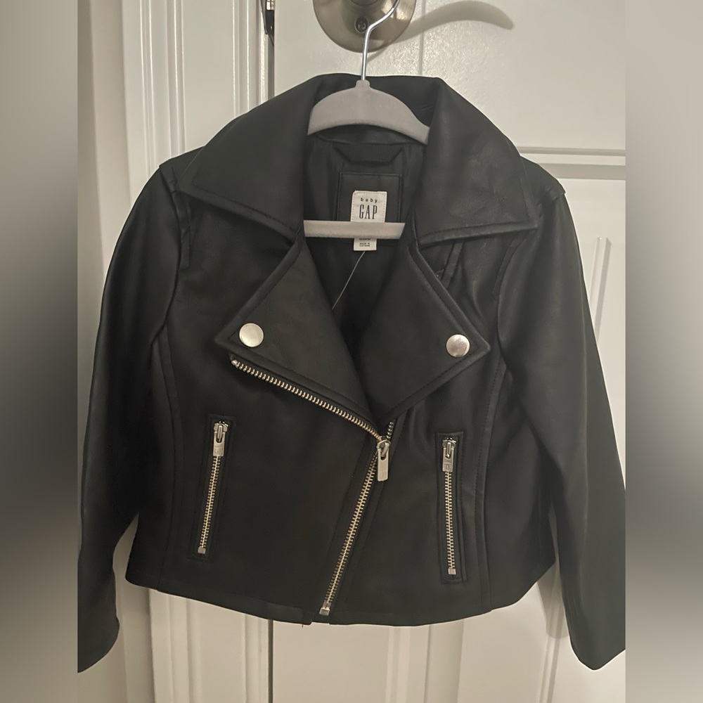 NWT Gap Toddler Faux Leather Moto Jacket